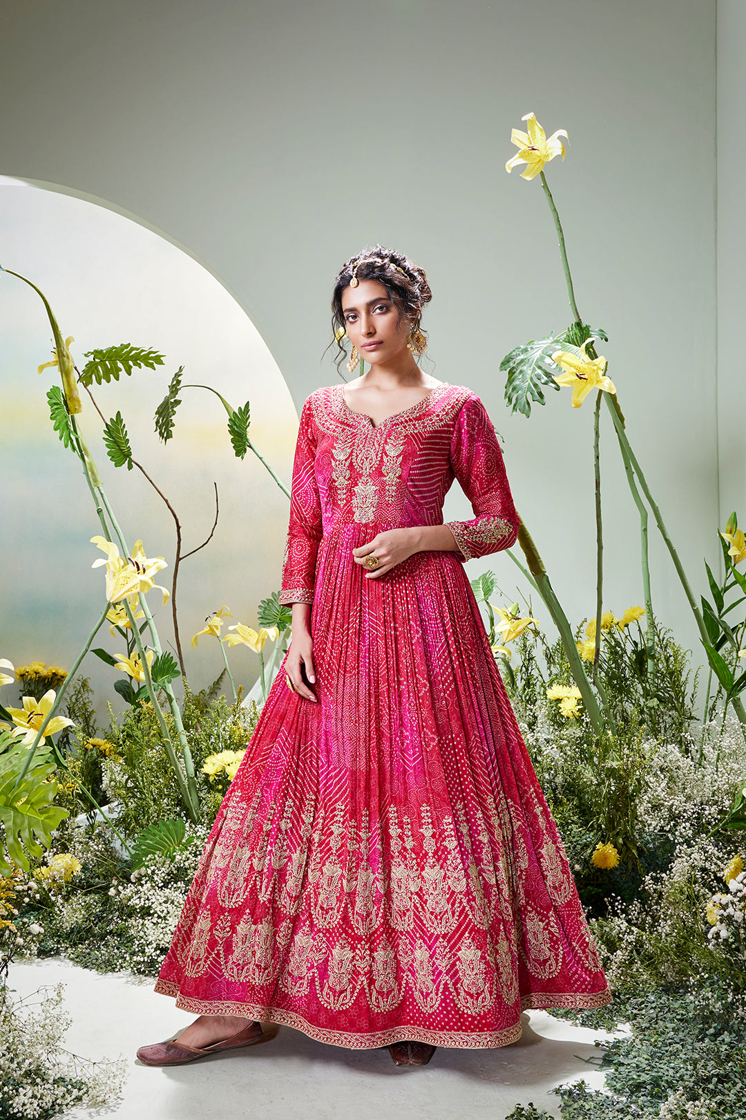 Gota Work Anarkali Suit