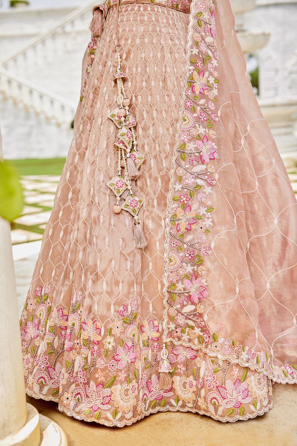 Sunehri Pehar Organza Lehenga Set