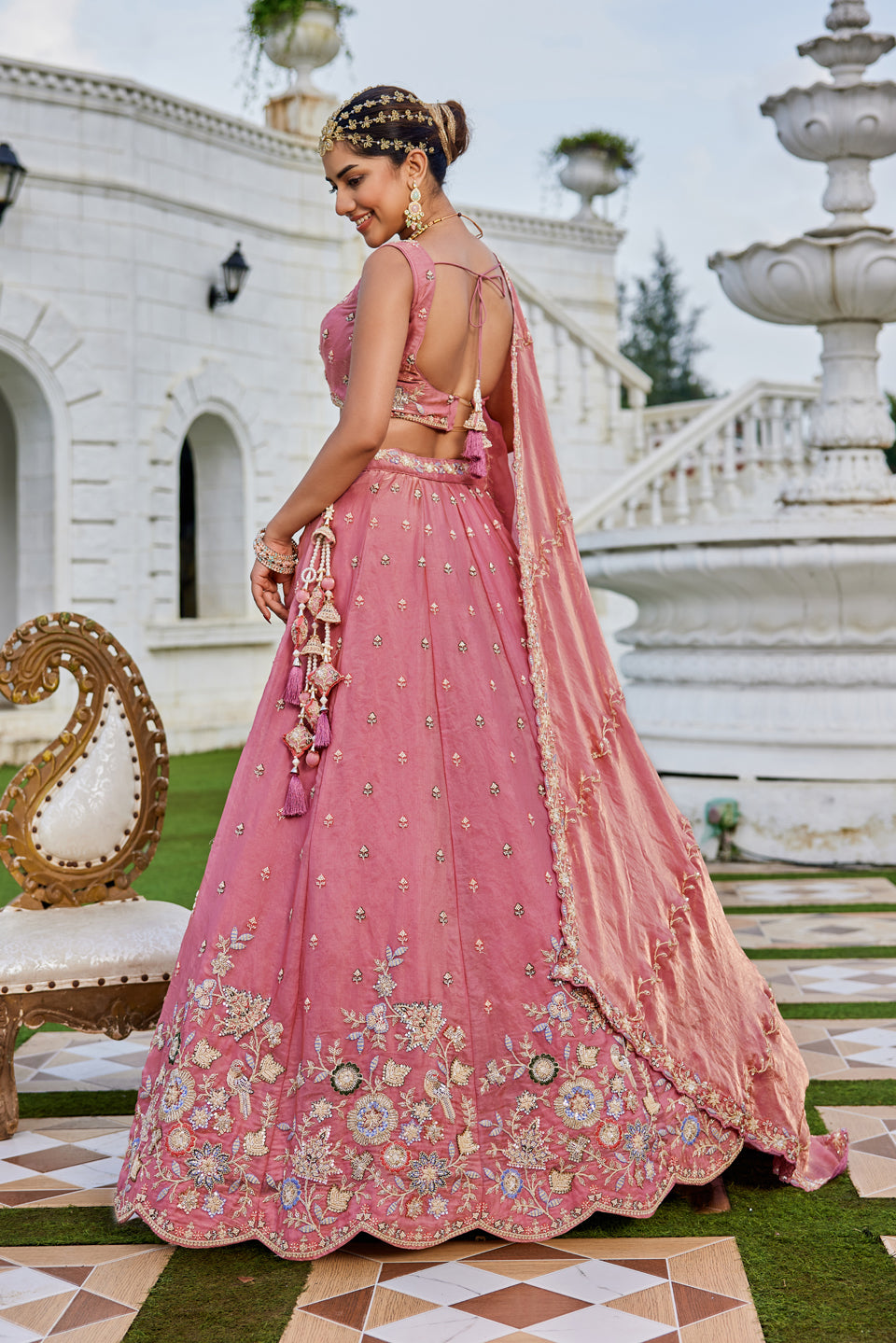 Gulabi Sitara Shimmer Lehenga Set