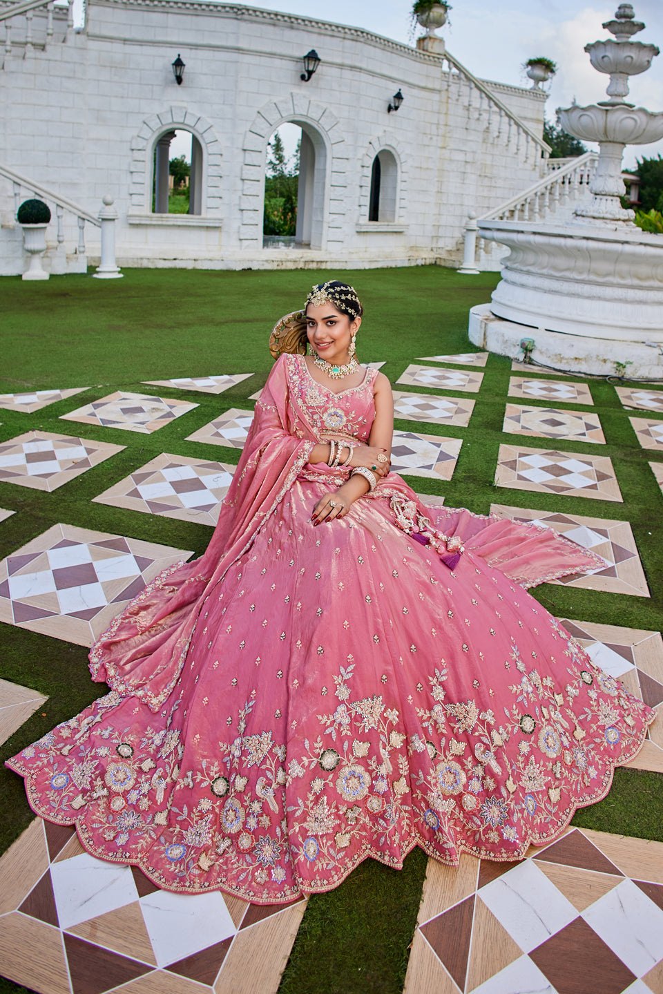 Gulabi Sitara Shimmer Lehenga Set