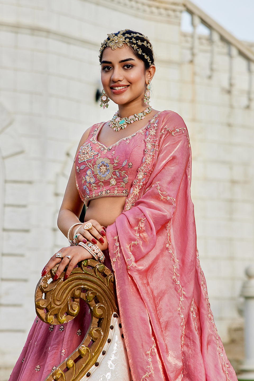 Gulabi Sitara Shimmer Lehenga Set