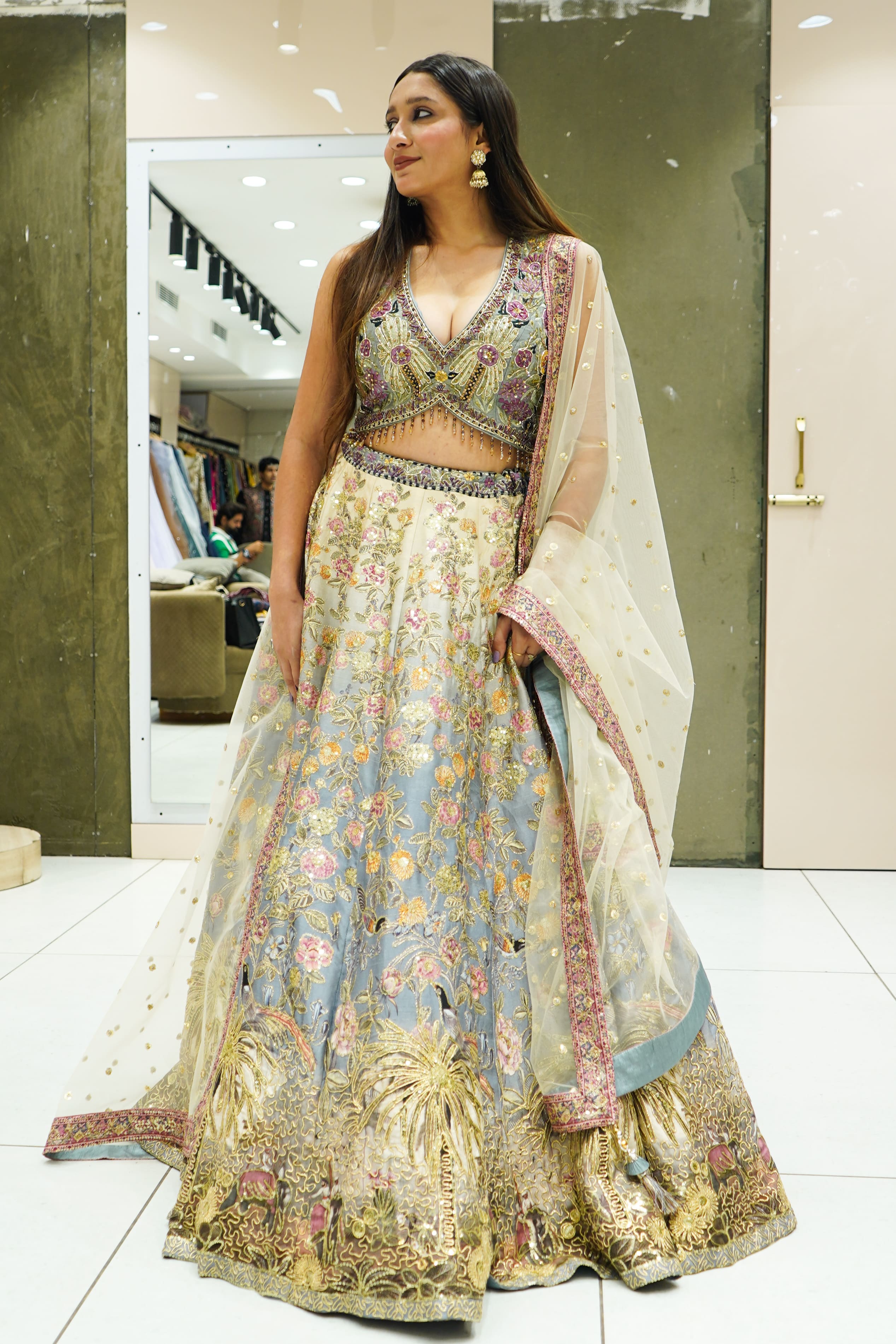 Sequins Work Silk Designer Lehenga