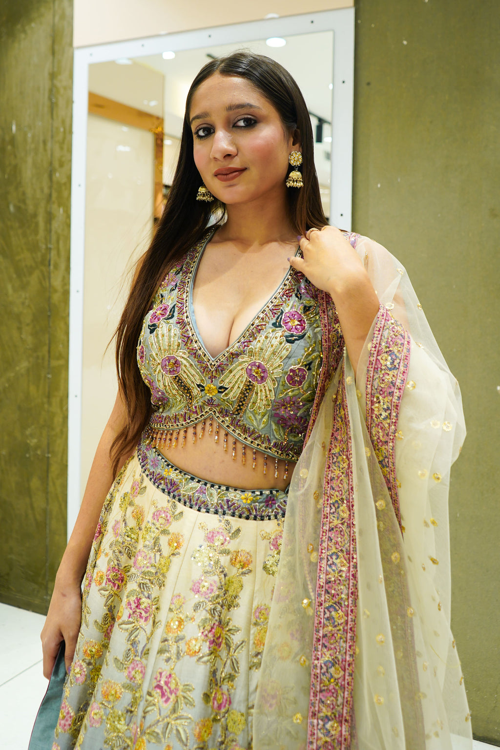 Sequins Work Silk Designer Lehenga