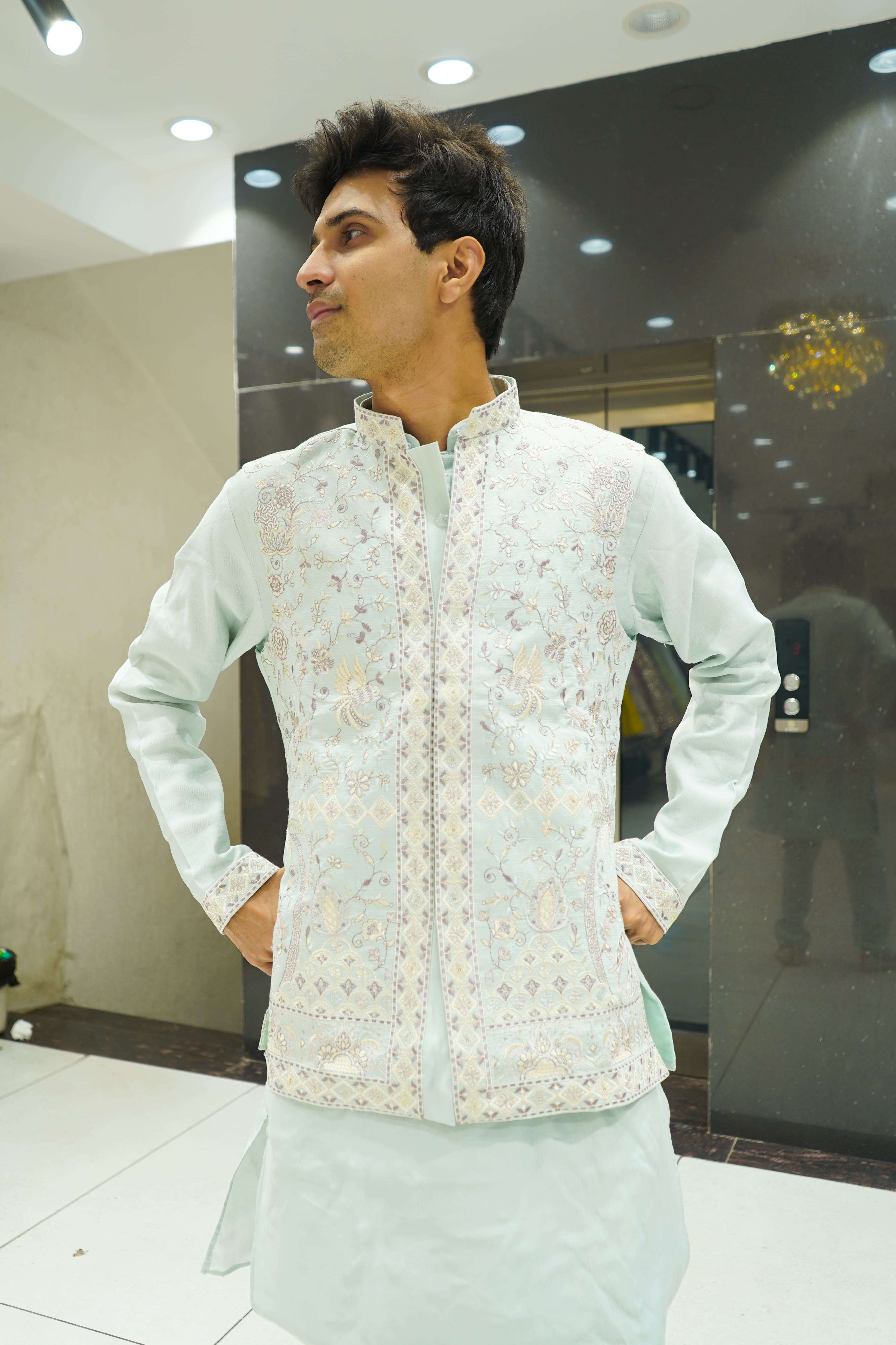 Silk Kurta Waistcoat