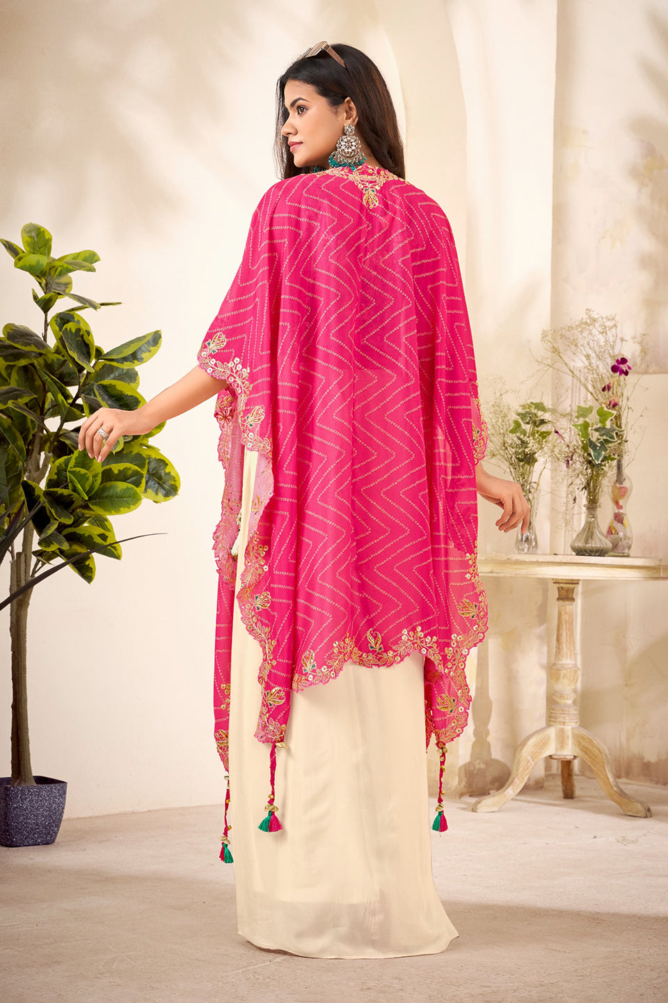 Rang-e-Sitaara Multicolour Georgette Indowestern Set