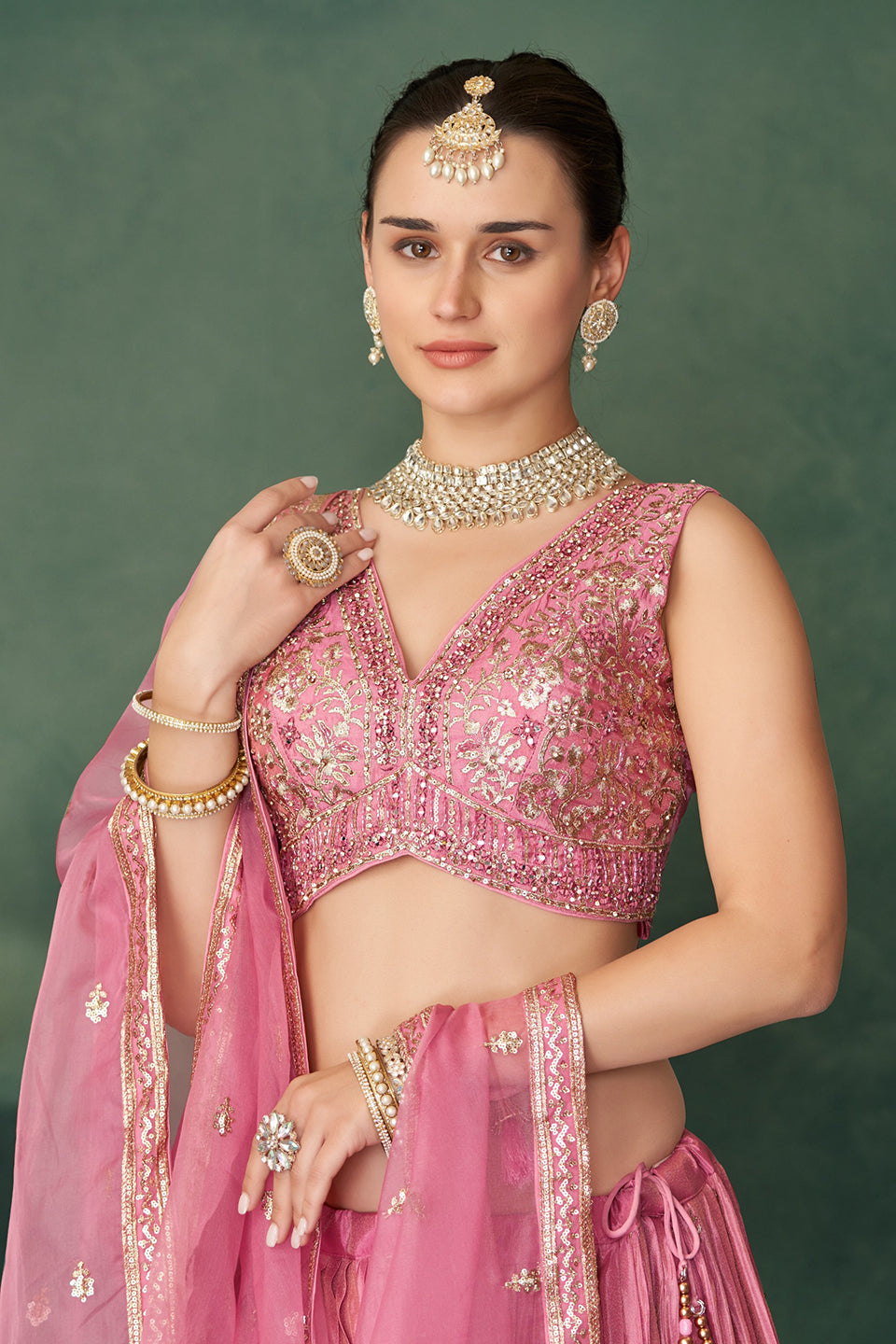 Neelpari Lavender Shimmer Lehenga Set