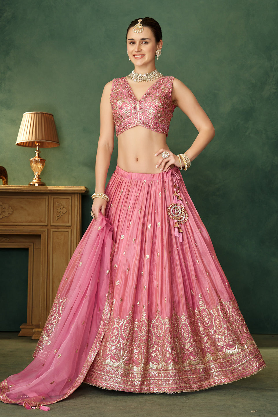 Neelpari Lavender Shimmer Lehenga Set