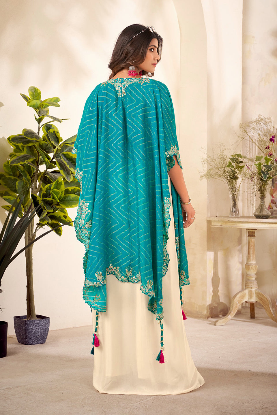 Rang-e-Meher Multicolour Georgette Indowestern Set