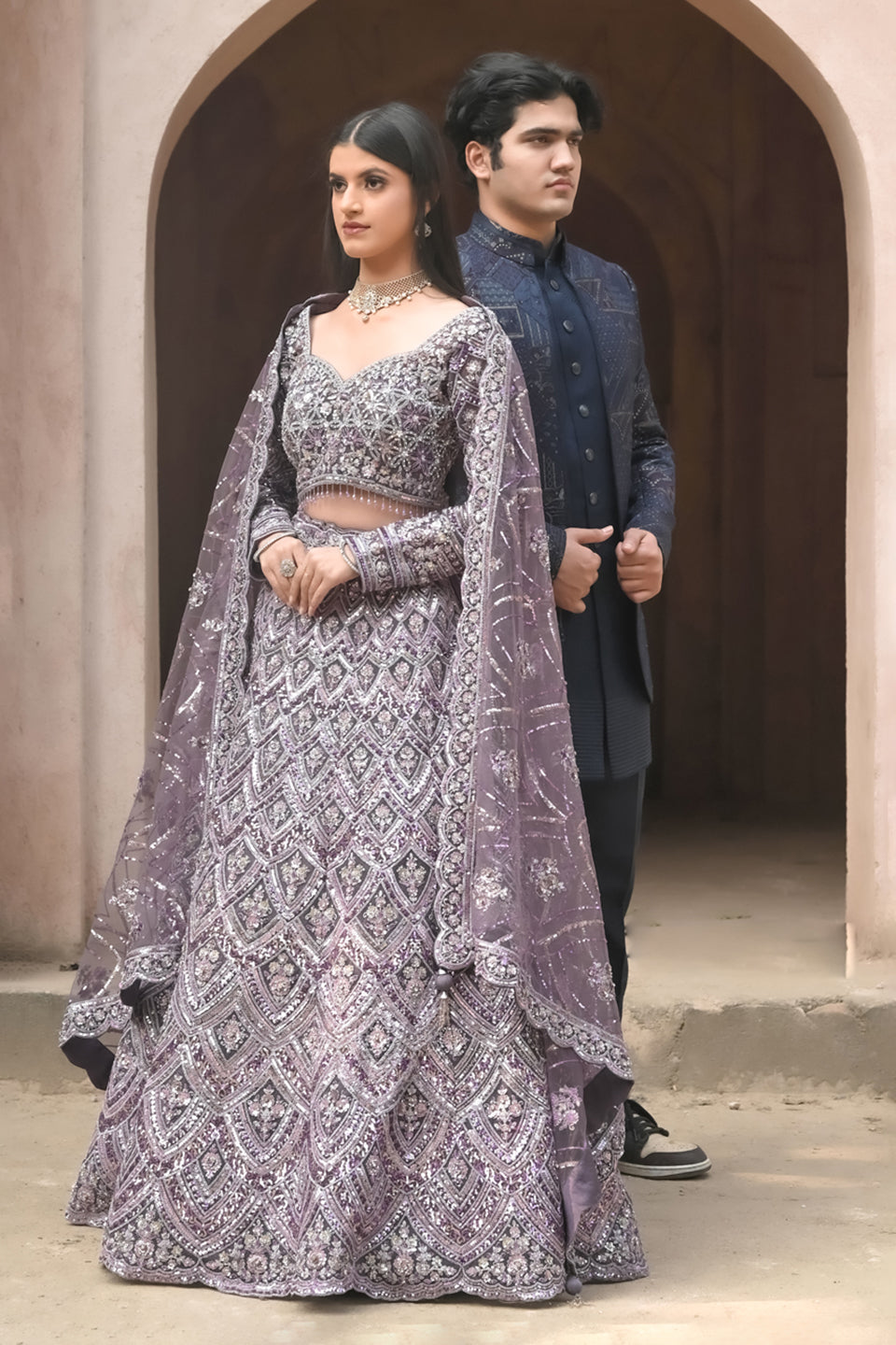 Full Sleeve Sequin Jarkan Lehenga