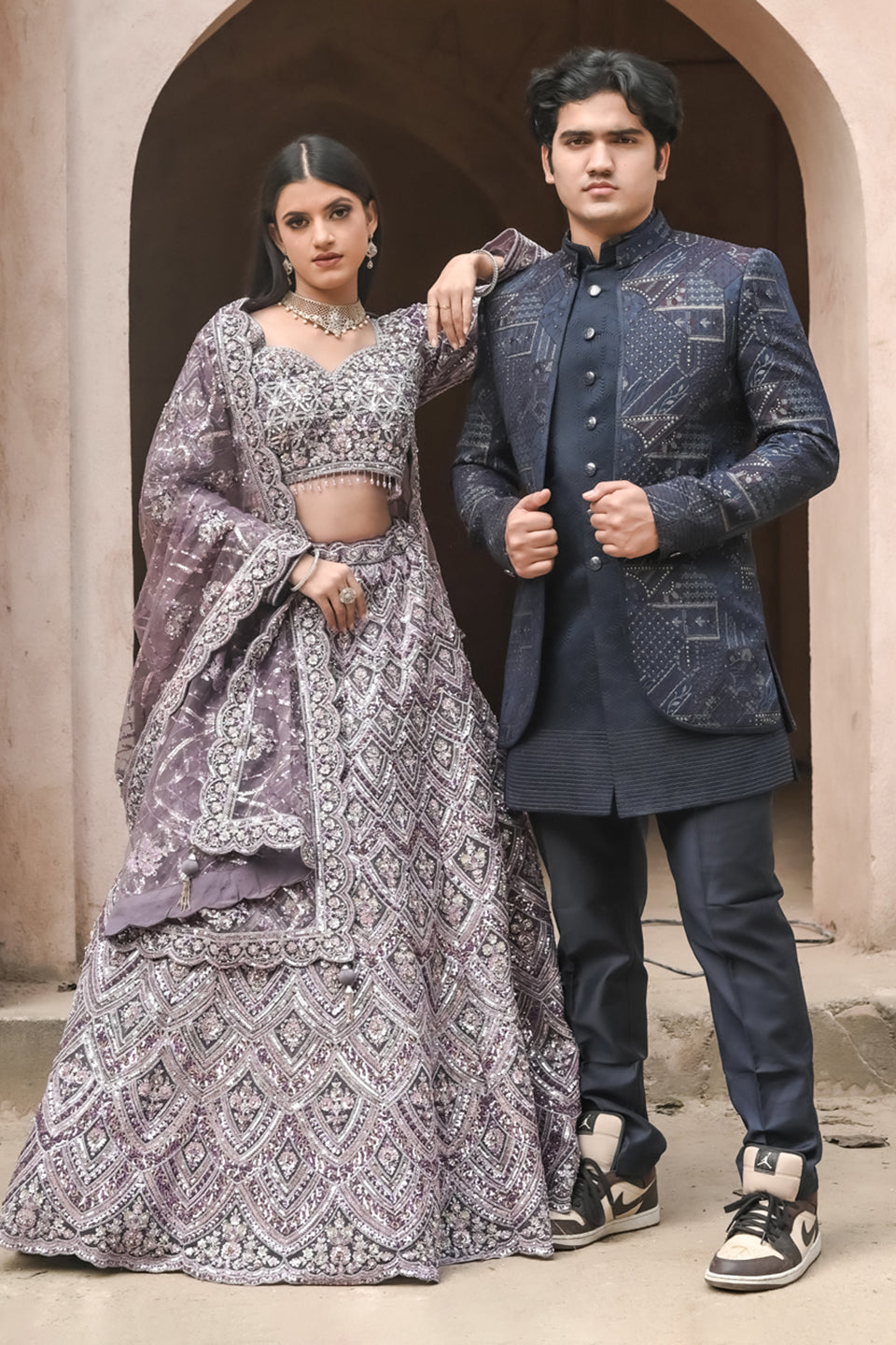 Full Sleeve Sequin Jarkan Lehenga