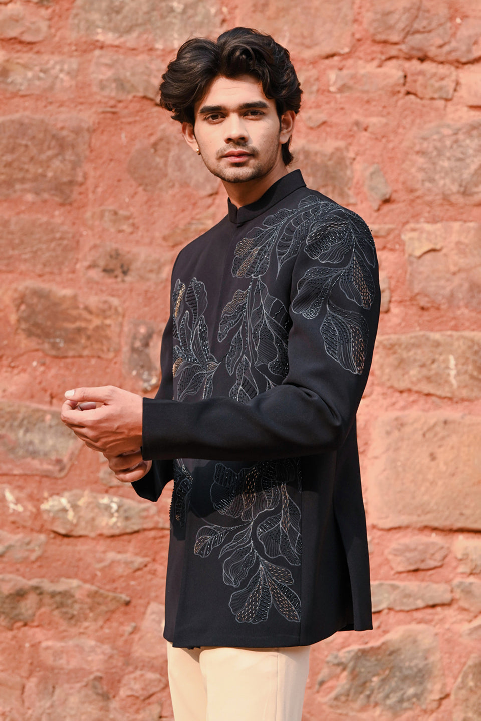 Japanese Fabric Jodhpuri Bandhgala